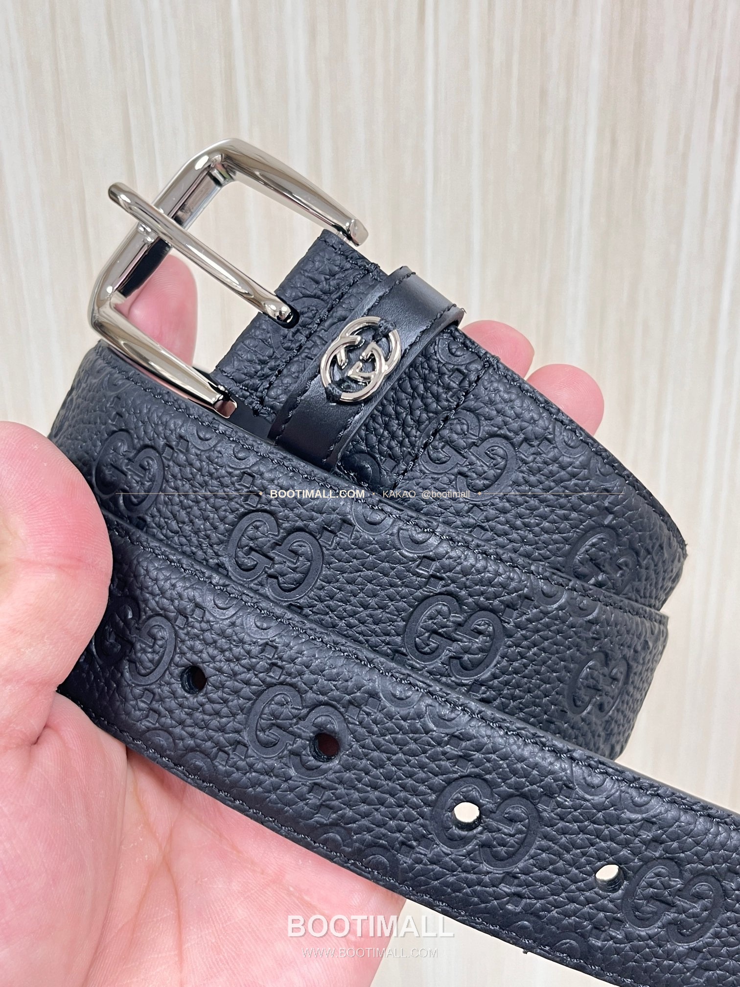 구찌 리치드 카프스킨 G 핀버클 블랙 벨트 Gucci Grained Calfskin G Pin Buckle Black Belt 3.5cm 2