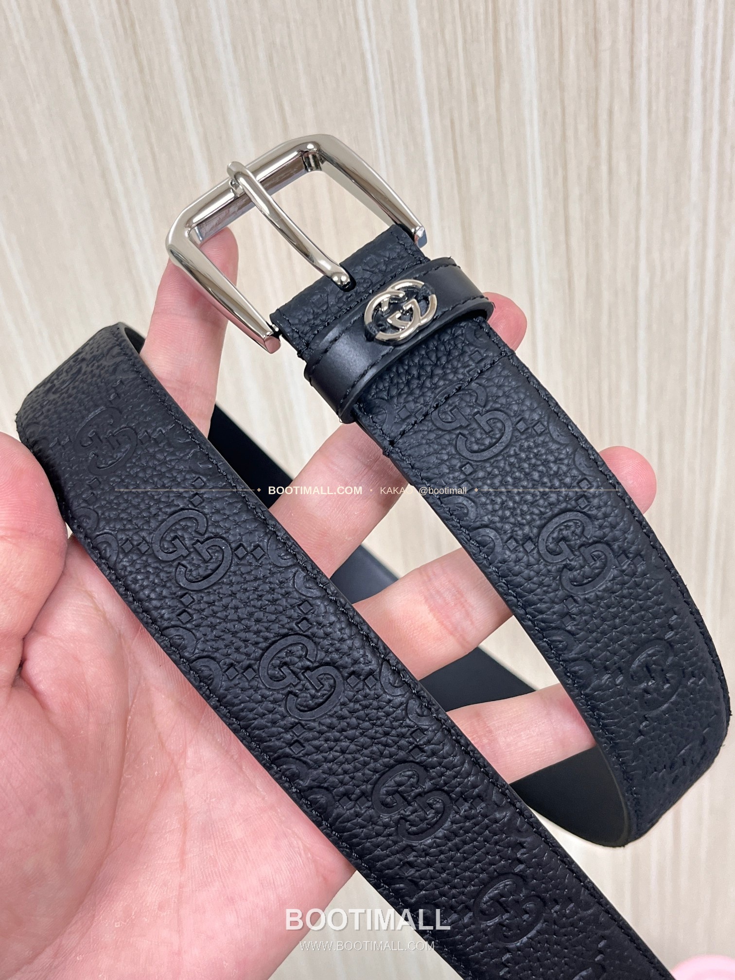 구찌 리치드 카프스킨 G 핀버클 블랙 벨트 Gucci Grained Calfskin G Pin Buckle Black Belt 3.5cm 3