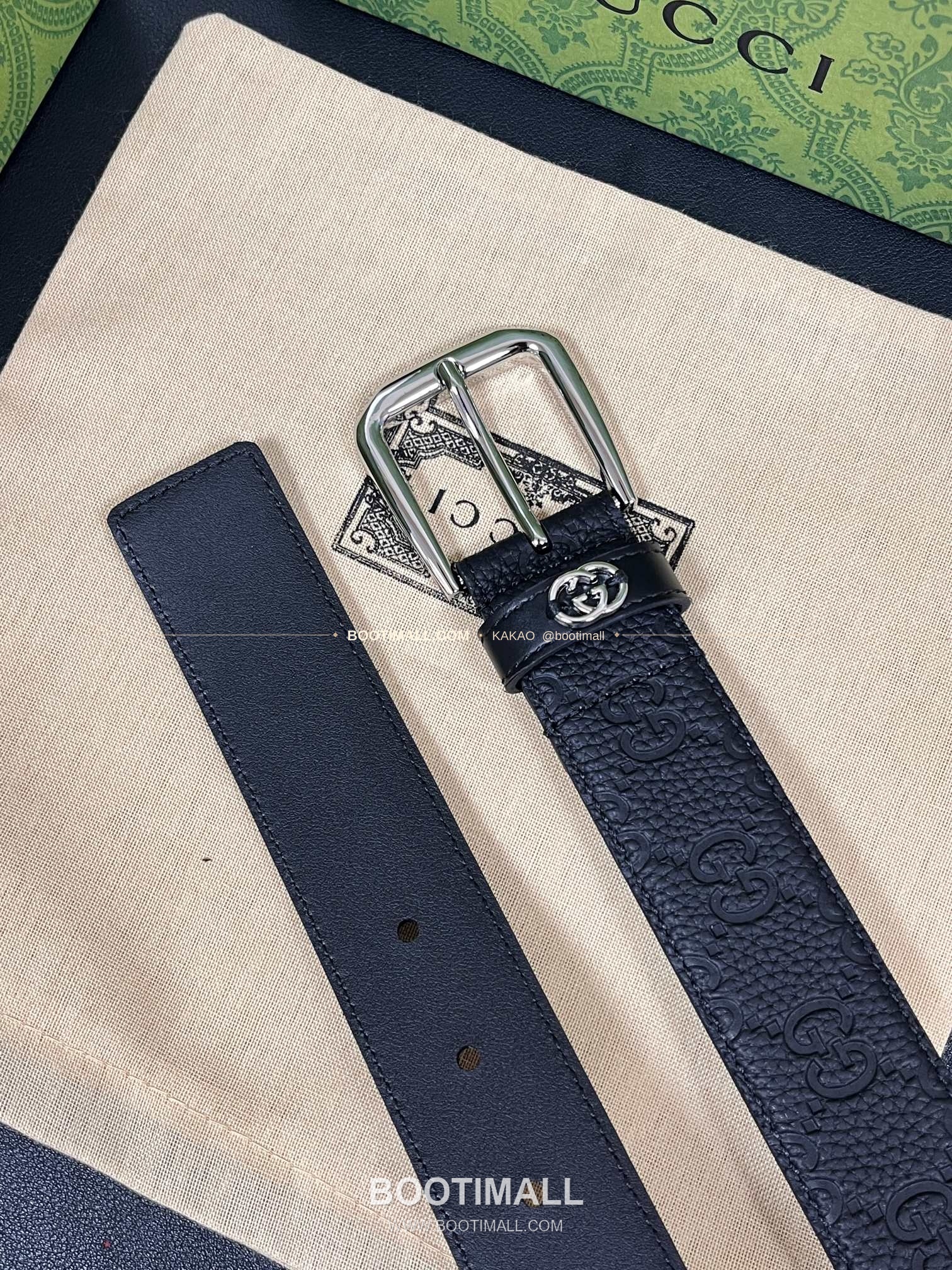 구찌 리치드 카프스킨 G 핀버클 블랙 벨트 Gucci Grained Calfskin G Pin Buckle Black Belt 3.5cm 4