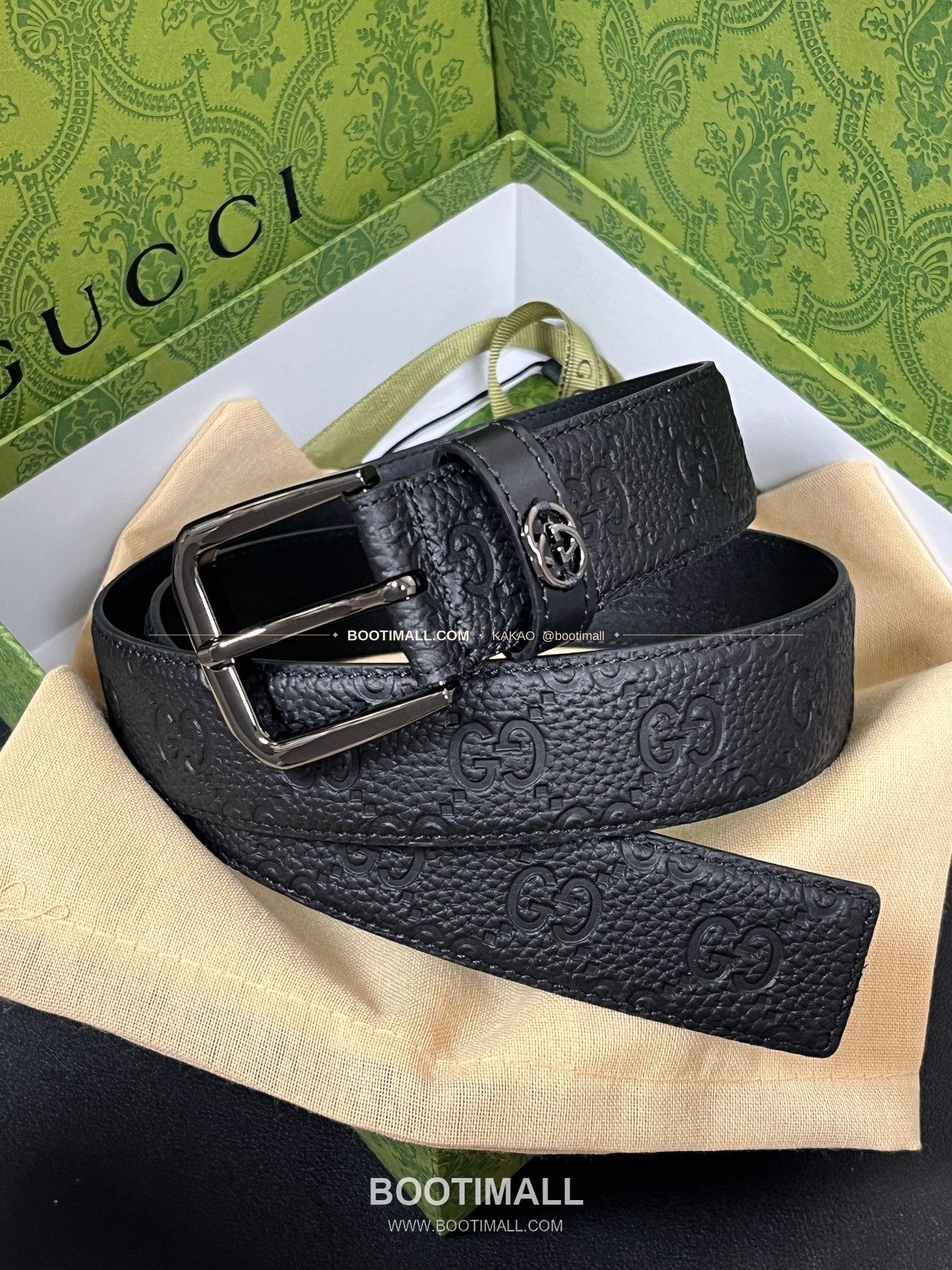 구찌 리치드 카프스킨 G 핀버클 블랙 벨트 Gucci Grained Calfskin G Pin Buckle Black Belt 3.5cm 1
