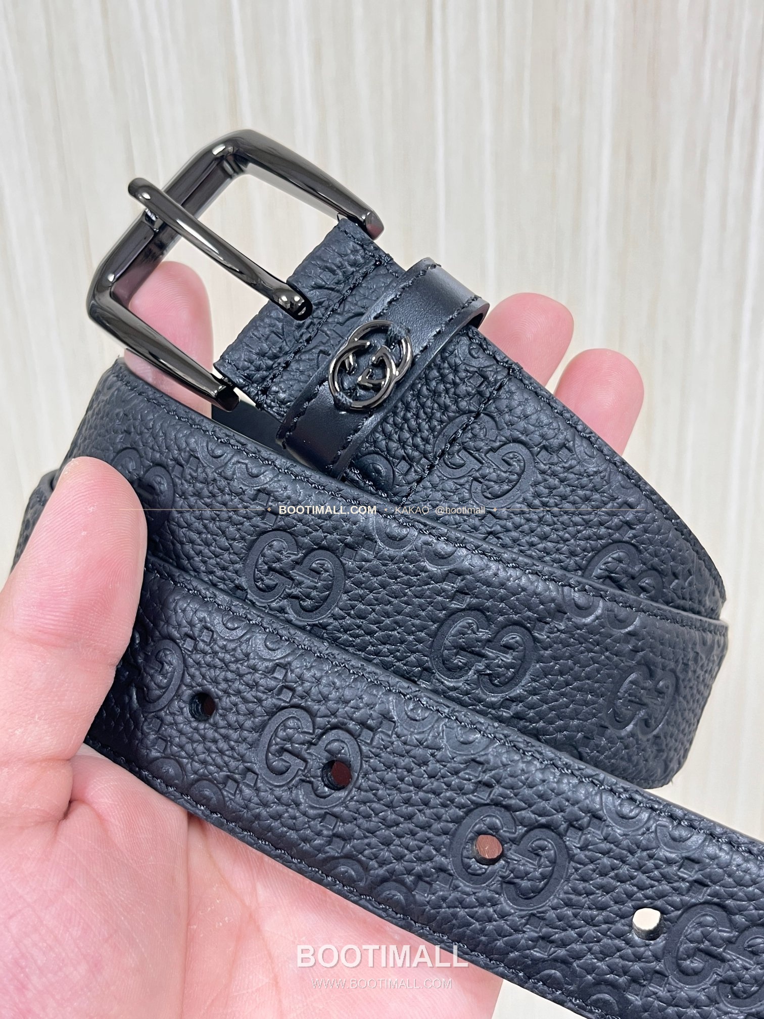 구찌 리치드 카프스킨 G 핀버클 블랙 벨트 Gucci Grained Calfskin G Pin Buckle Black Belt 3.5cm 2