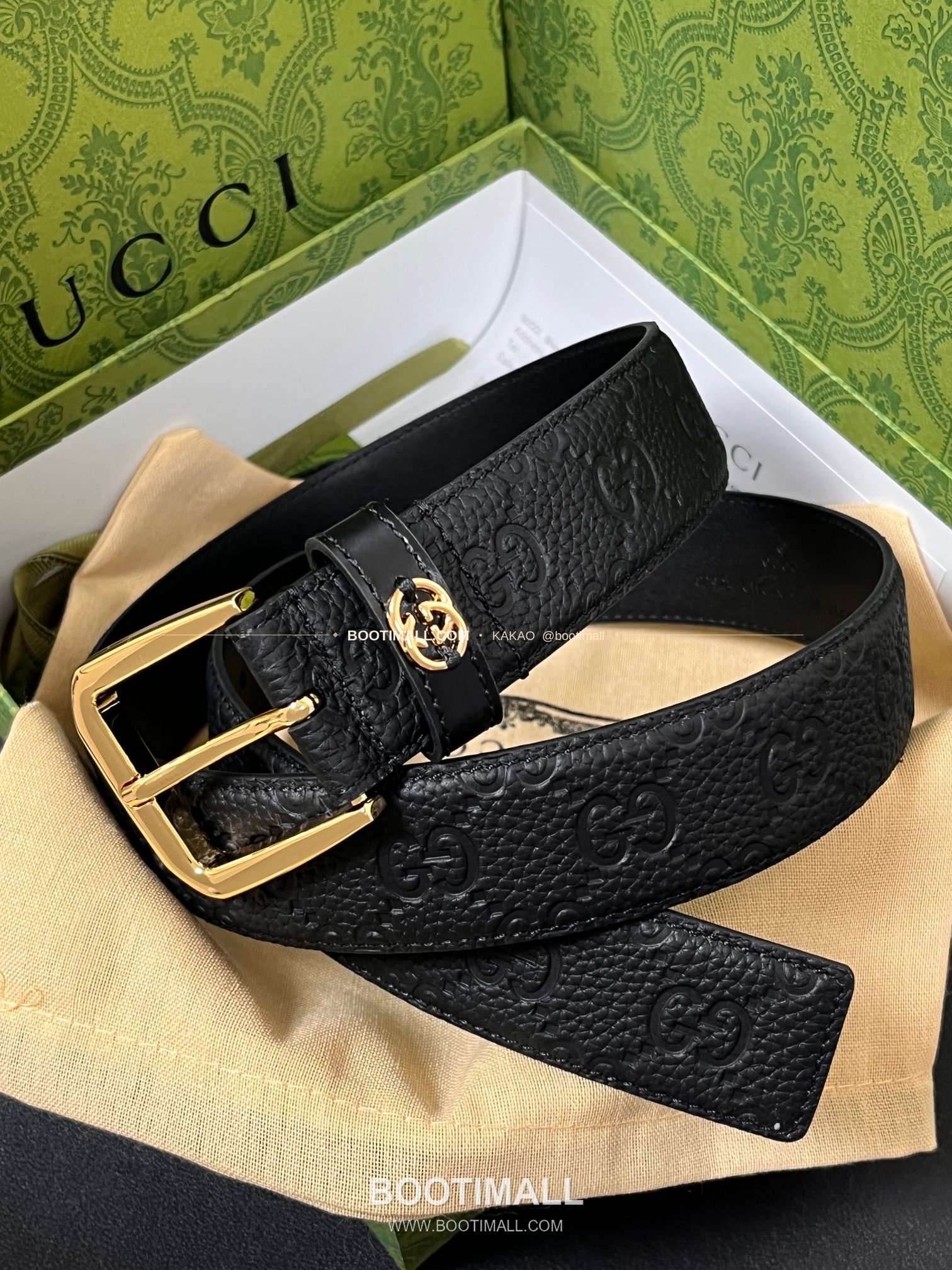 구찌 리치드 카프스킨 G 핀버클 블랙 벨트 Gucci Grained Calfskin G Pin Buckle Black Belt 3.5cm 1