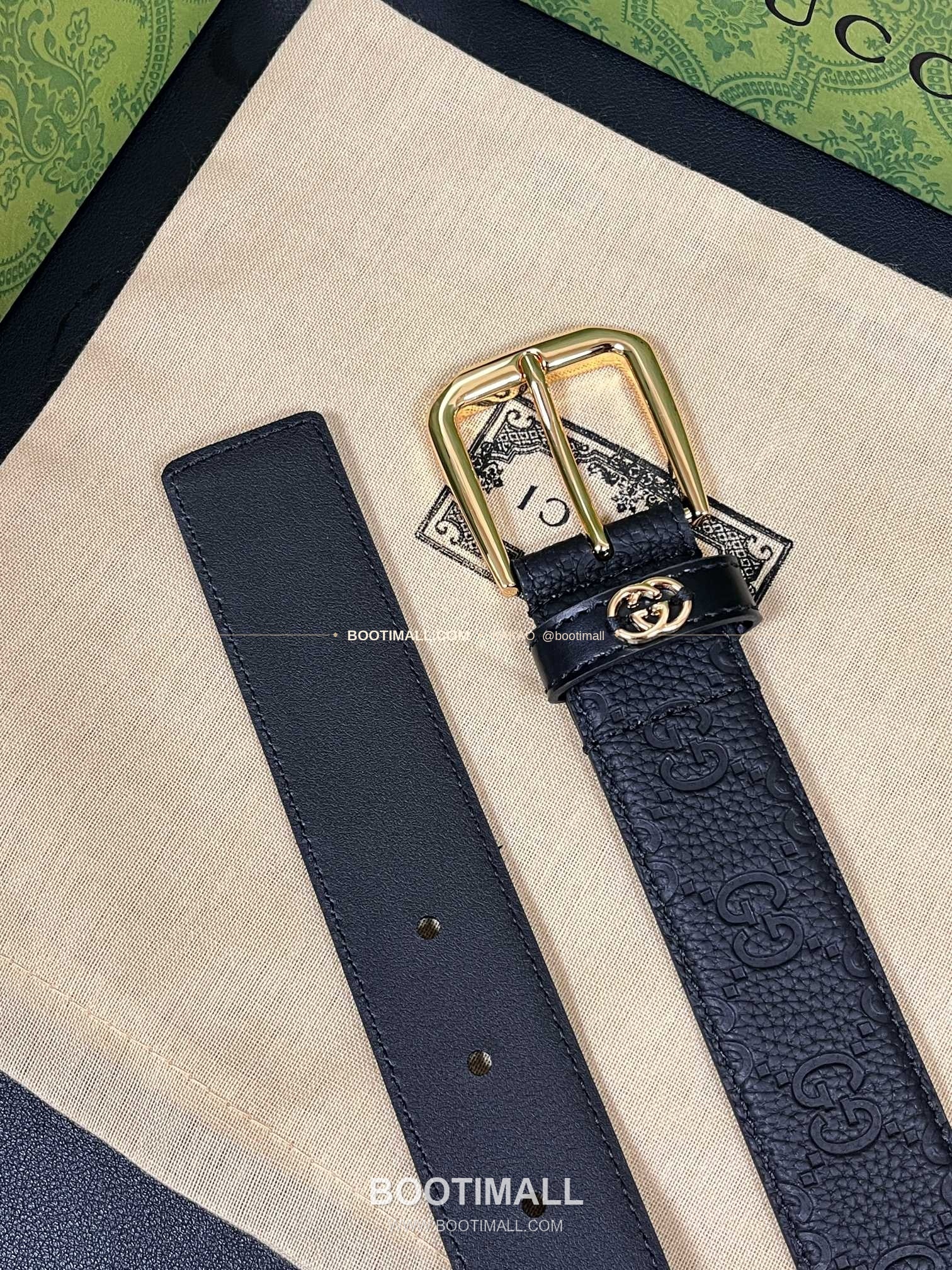 구찌 리치드 카프스킨 G 핀버클 블랙 벨트 Gucci Grained Calfskin G Pin Buckle Black Belt 3.5cm 4