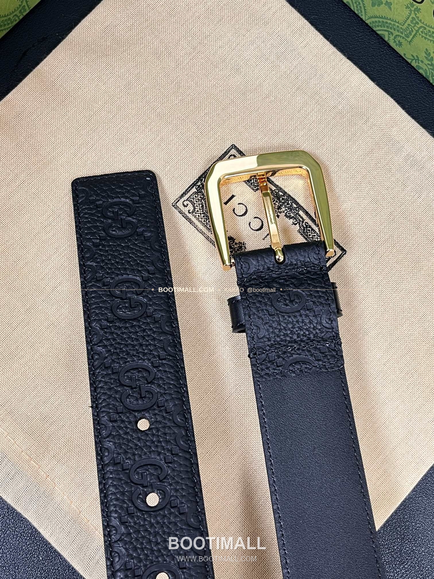 구찌 리치드 카프스킨 G 핀버클 블랙 벨트 Gucci Grained Calfskin G Pin Buckle Black Belt 3.5cm 5