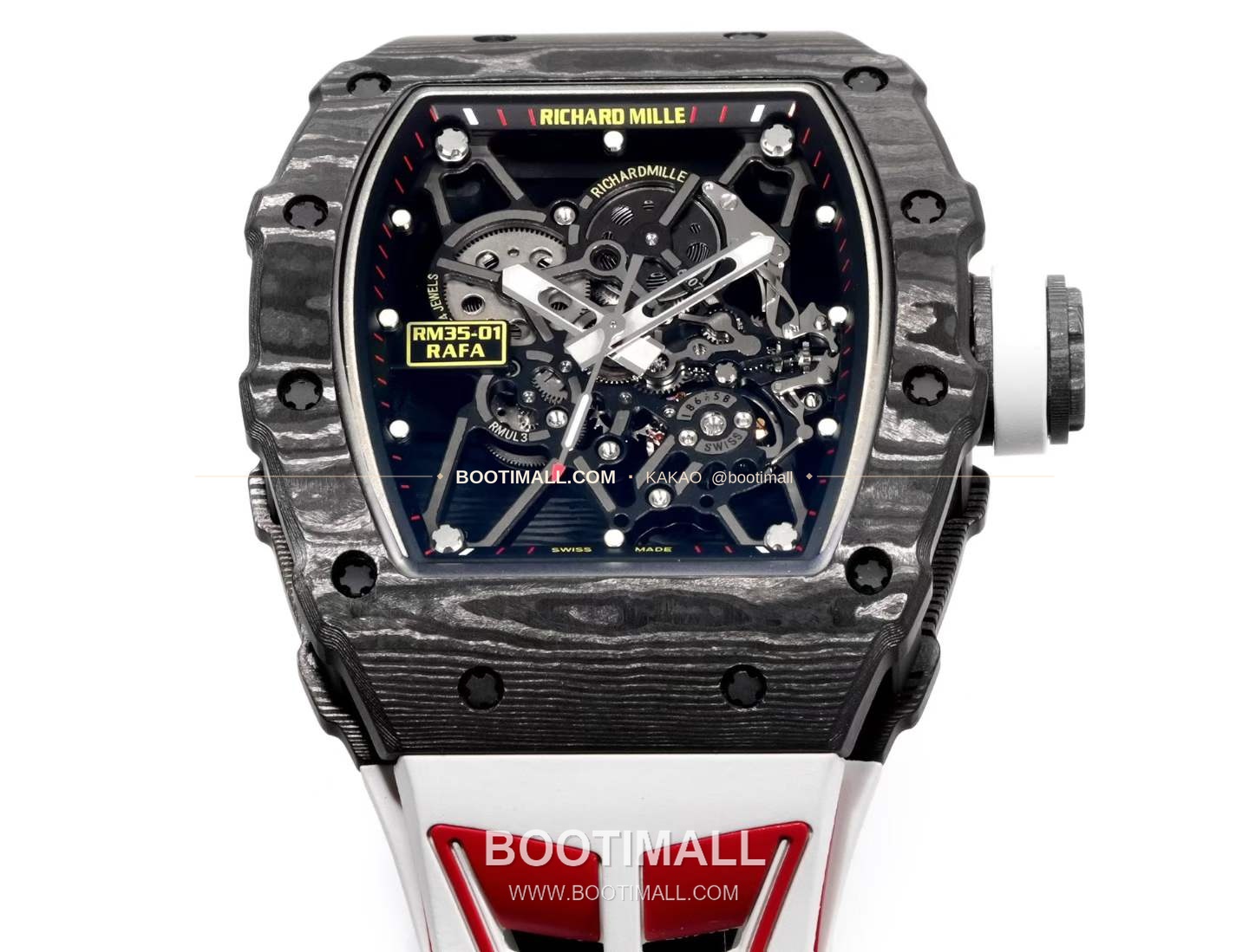 리차드밀 RM35-01 라파엘 나달 카본 스켈레톤 오토매틱 Richard Mille RM35-01 Rafael Nadal Carbon Skeleton Automatic RM35-01 43mm 5