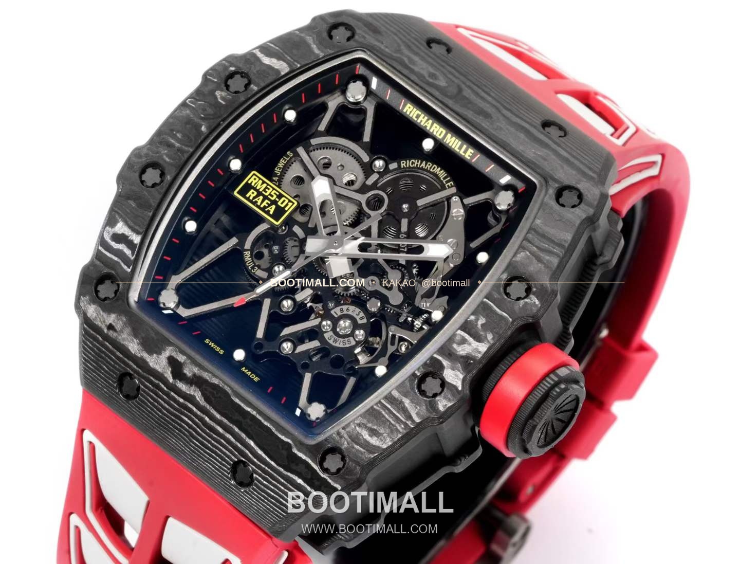 리차드밀 RM35-01 라파엘 나달 카본 스켈레톤 오토매틱 Richard Mille RM35-01 Rafael Nadal Carbon Skeleton Automatic RM35-01 43mm 4