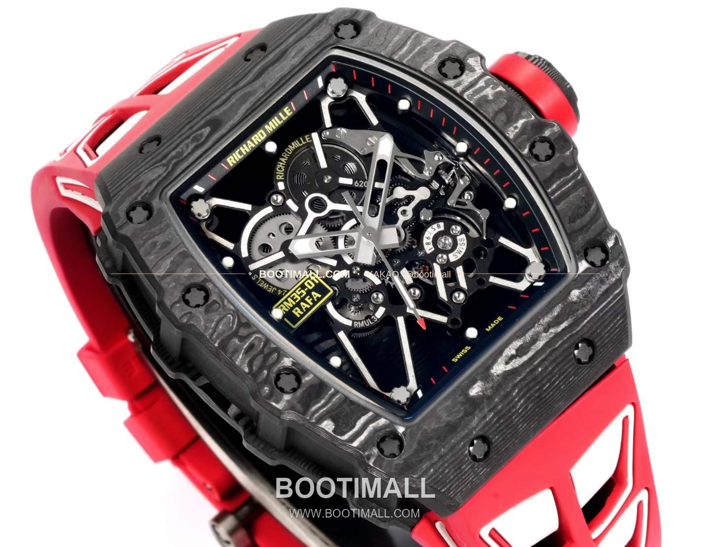 리차드밀 RM35-01 라파엘 나달 카본 스켈레톤 오토매틱 Richard Mille RM35-01 Rafael Nadal Carbon Skeleton Automatic RM35-01 43mm 5