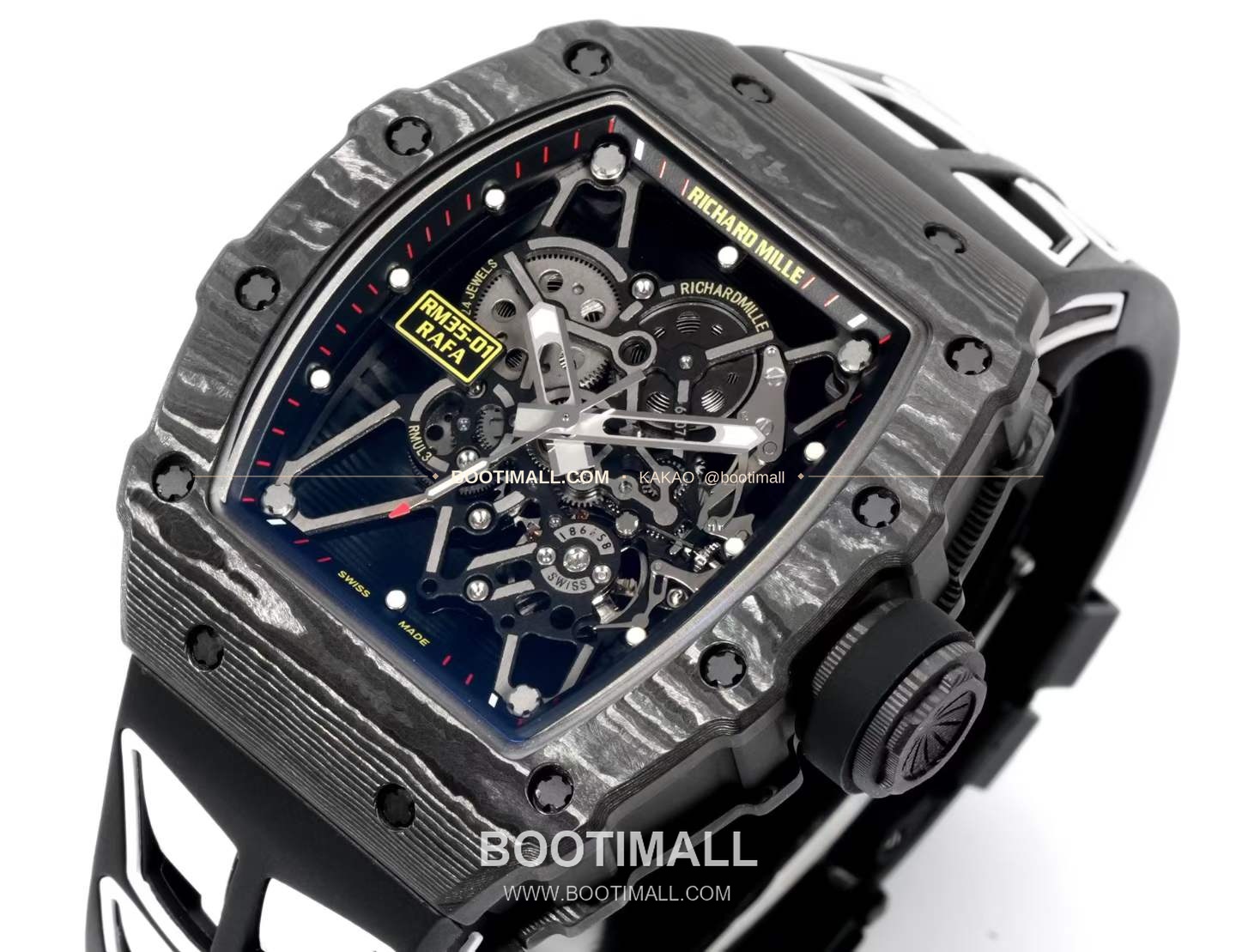 리차드밀 RM35-01 라파엘 나달 카본 스켈레톤 오토매틱 Richard Mille RM35-01 Rafael Nadal Carbon Skeleton Automatic RM35-01 43mm 4