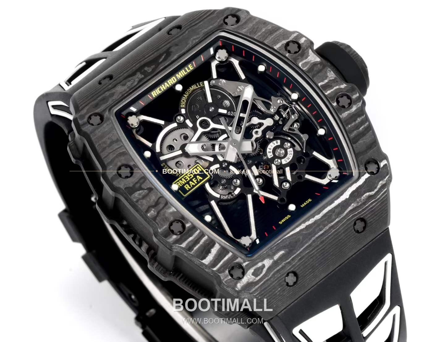 리차드밀 RM35-01 라파엘 나달 카본 스켈레톤 오토매틱 Richard Mille RM35-01 Rafael Nadal Carbon Skeleton Automatic RM35-01 43mm 5