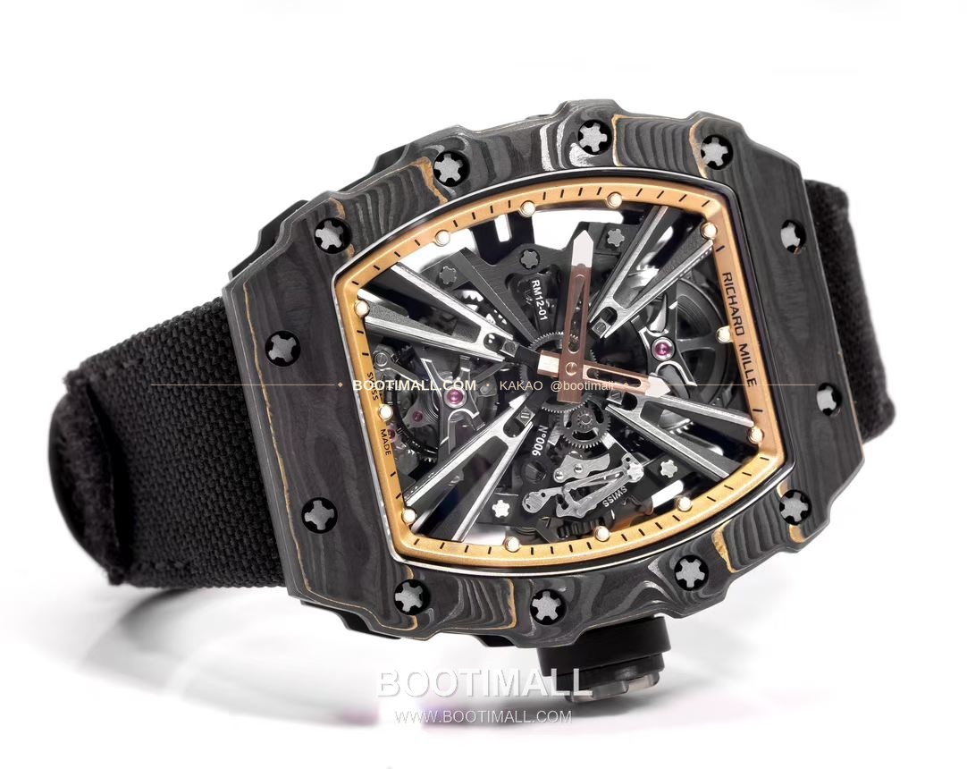 리차드밀 RM12-01 골드카본 스켈레톤 토노형 수동 Richard Mille RM12-01 Gold Carbon Skeleton Tonneau Manual RM12-01 47mm 2
