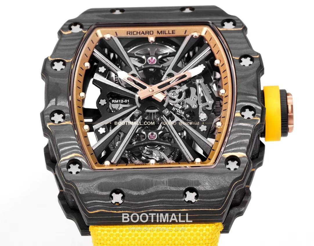 리차드밀 RM12-01 골드카본 스켈레톤 토노형 수동 Richard Mille RM12-01 Gold Carbon Skeleton Tonneau Manual RM12-01 47mm 2