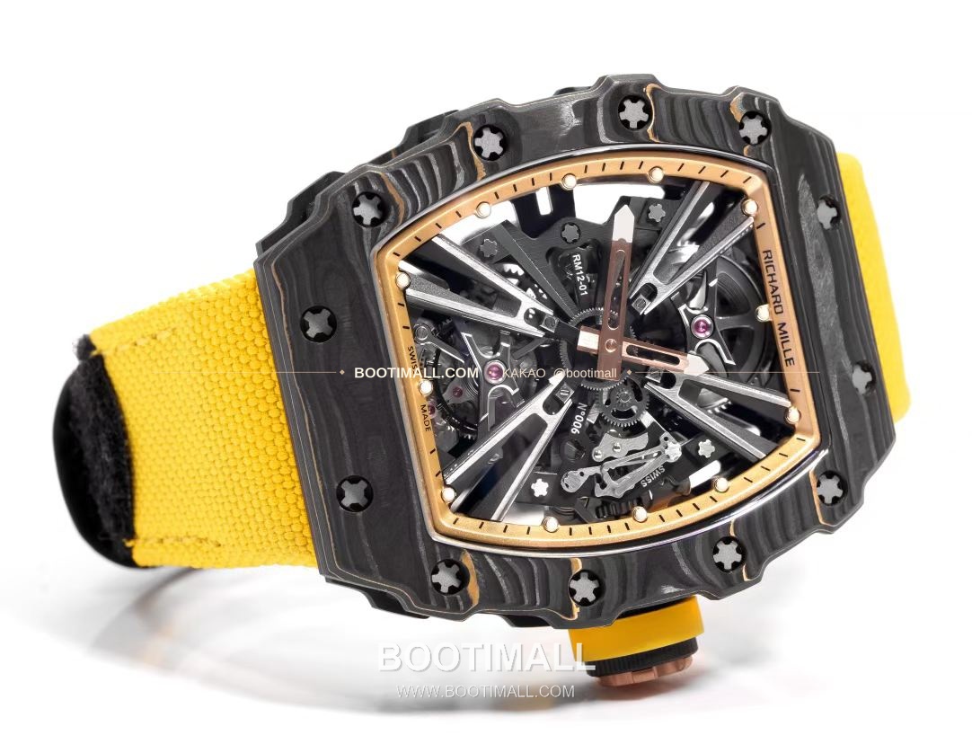 리차드밀 RM12-01 골드카본 스켈레톤 토노형 수동 Richard Mille RM12-01 Gold Carbon Skeleton Tonneau Manual RM12-01 47mm 5