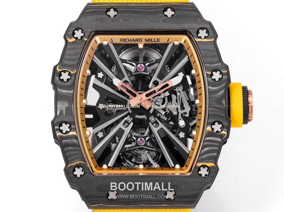 리차드밀 RM12-01 골드카본 스켈레톤 토노형 수동 Richard Mille RM12-01 Gold Carbon Skeleton Tonneau Manual RM12-01 47mm 6