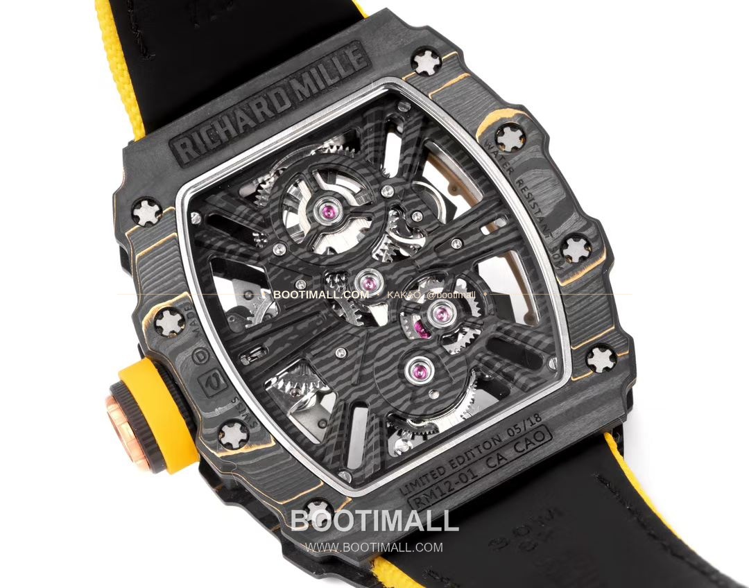 리차드밀 RM12-01 골드카본 스켈레톤 토노형 수동 Richard Mille RM12-01 Gold Carbon Skeleton Tonneau Manual RM12-01 47mm 7
