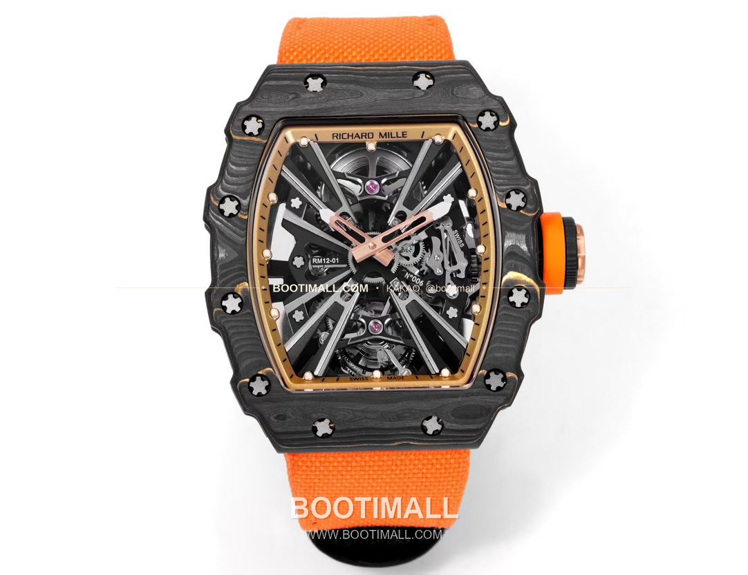 리차드밀 RM12-01 골드카본 스켈레톤 토노형 수동 Richard Mille RM12-01 Gold Carbon Skeleton Tonneau Manual RM12-01 47mm 1