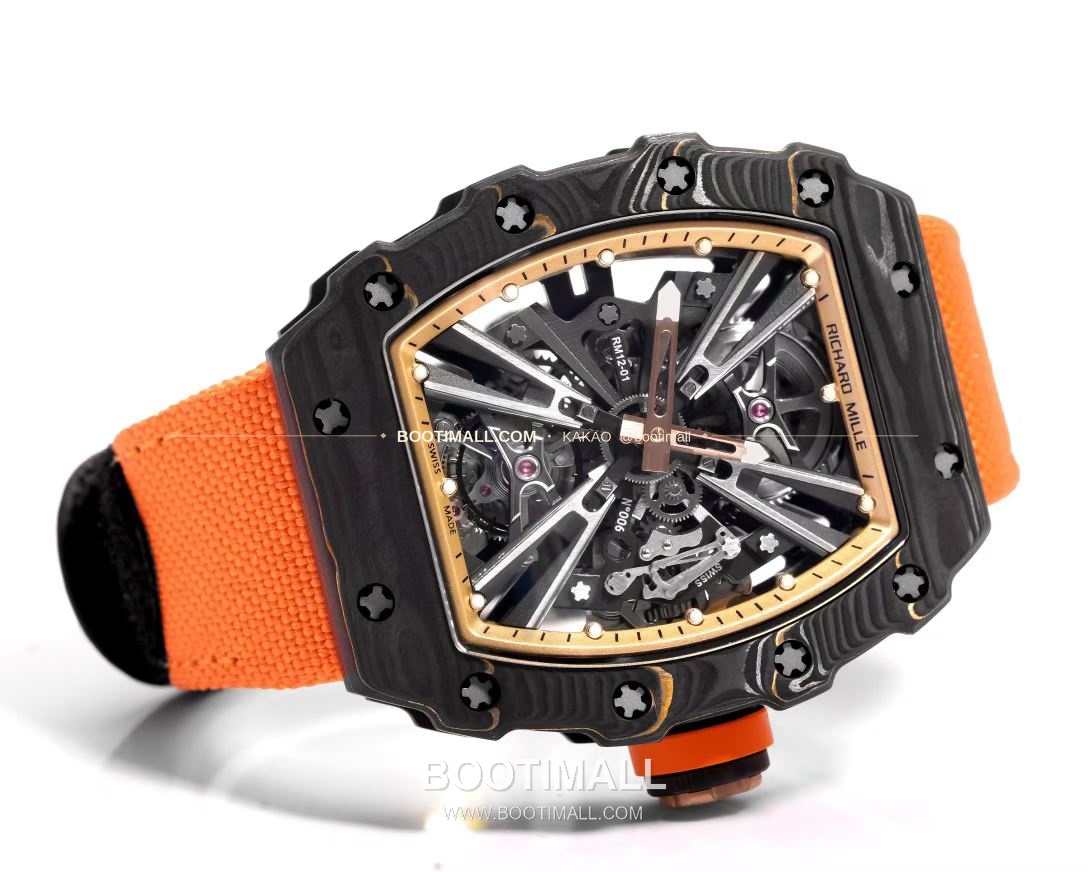 리차드밀 RM12-01 골드카본 스켈레톤 토노형 수동 Richard Mille RM12-01 Gold Carbon Skeleton Tonneau Manual RM12-01 47mm 5