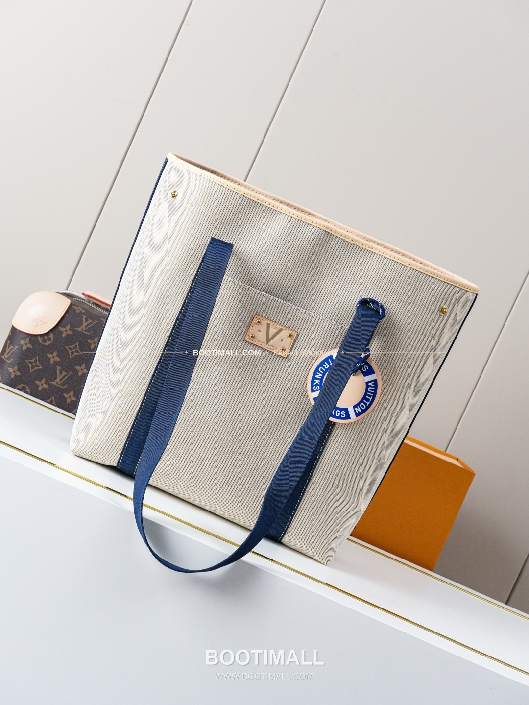 루이비통 에스칼 방수 코튼 투웨이 더플백 화이트 Louis Vuitton Escale Waterproof Cotton Duffle Bag White M28503 45cm 1