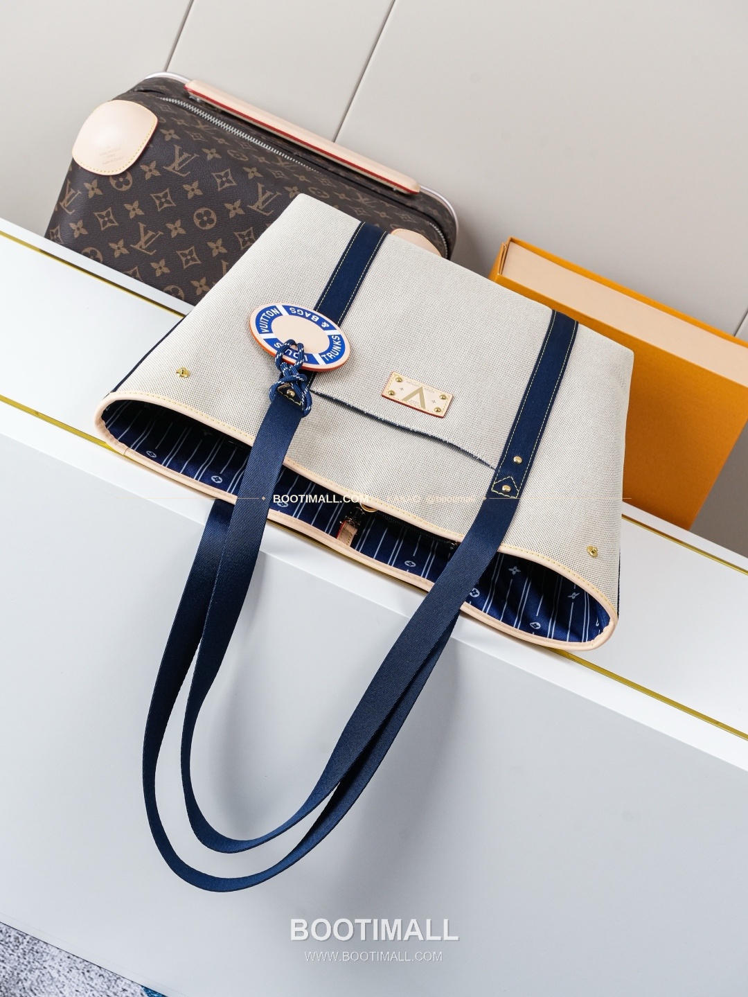 루이비통 에스칼 방수 코튼 투웨이 더플백 화이트 Louis Vuitton Escale Waterproof Cotton Duffle Bag White M28503 45cm 5