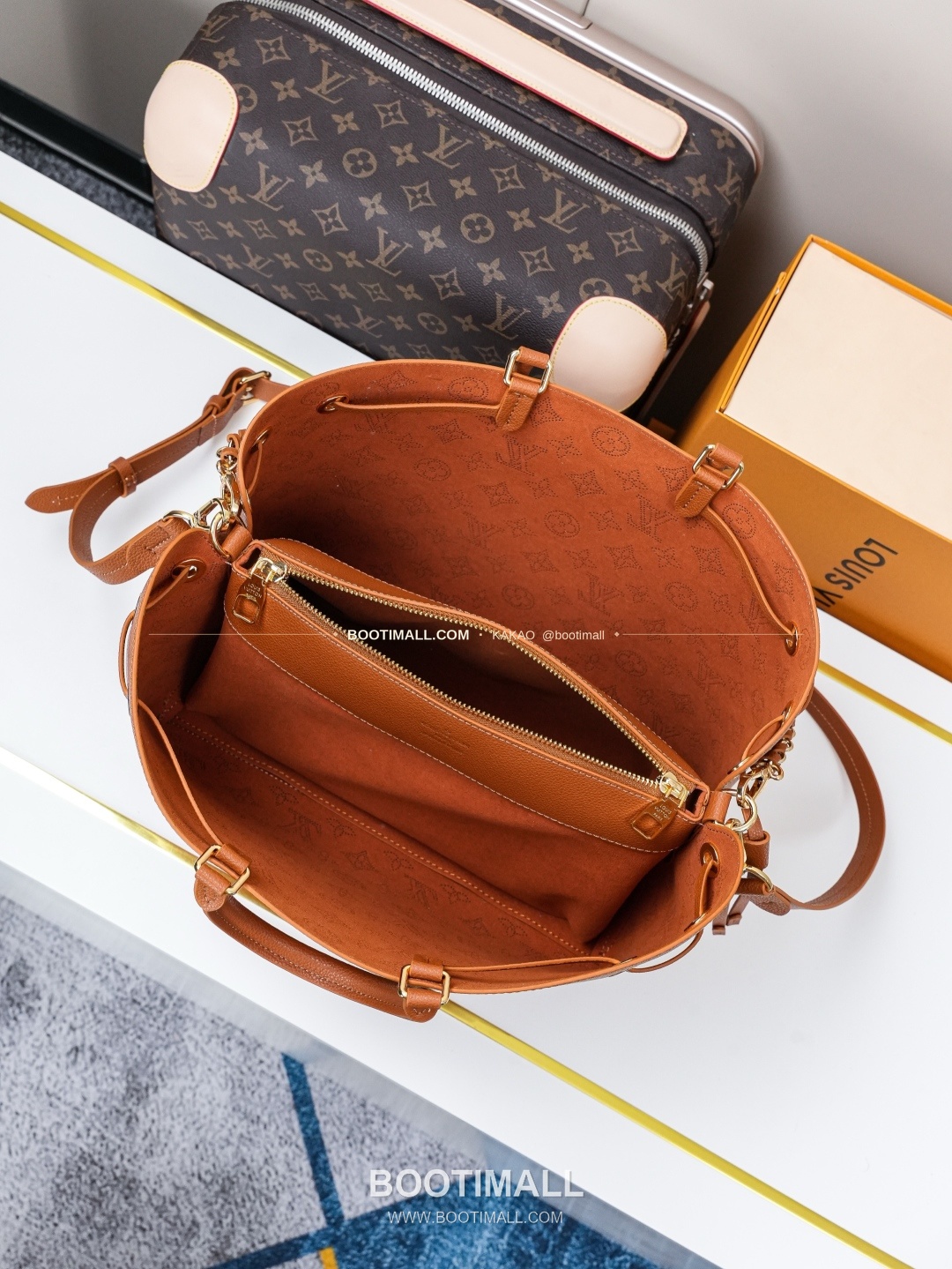 루이비통 벨라 펀칭 카우하이드 체인 토트백 브라운 Louis Vuitton Bella Perforated Cowhide Chain Tote Bag Brown M27443 32cm 9