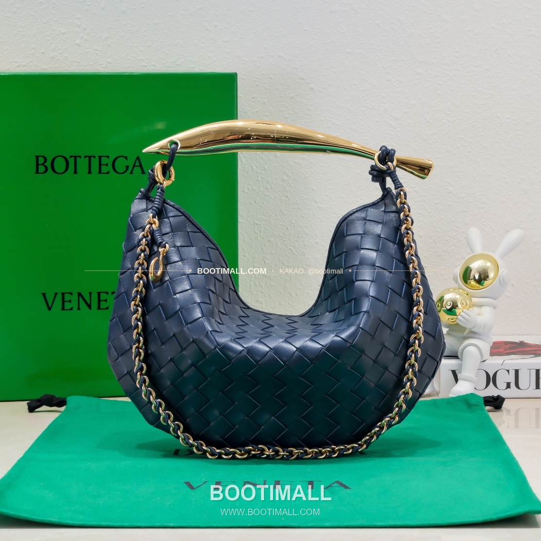 보테가베네타 2024SS 인트레치아토 사르디네 체인 숄더백 Bottega Veneta 2024 SS Intrecciato Sardine Chain Shoulder Bag 6768 33cm 1