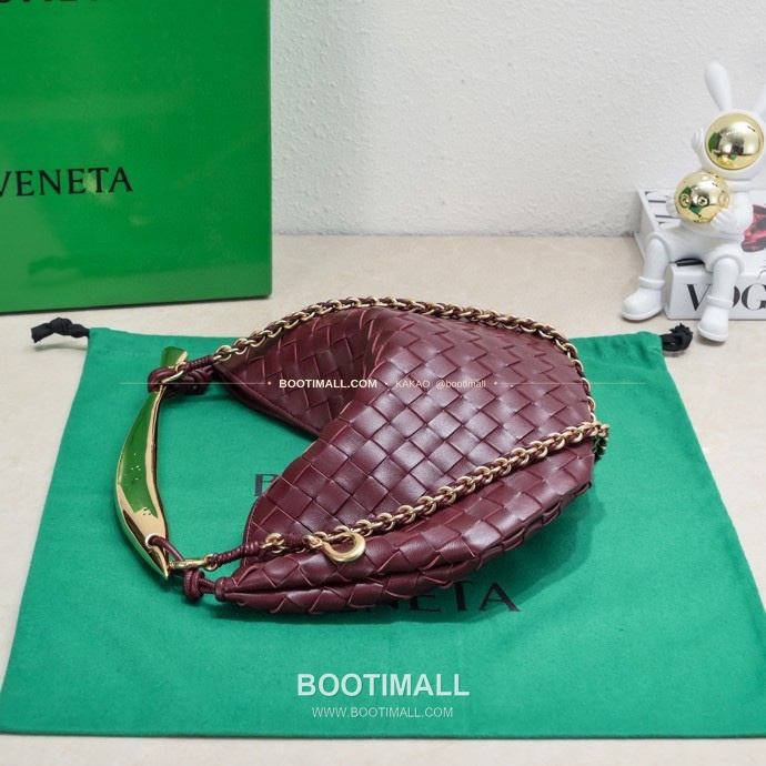 보테가베네타 2024SS 인트레치아토 사르디네 체인 숄더백 Bottega Veneta 2024 SS Intrecciato Sardine Chain Shoulder Bag 6768 33cm 3