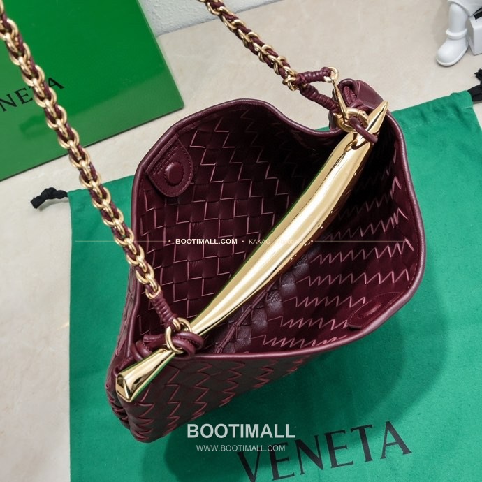 보테가베네타 2024SS 인트레치아토 사르디네 체인 숄더백 Bottega Veneta 2024 SS Intrecciato Sardine Chain Shoulder Bag 6768 33cm 6