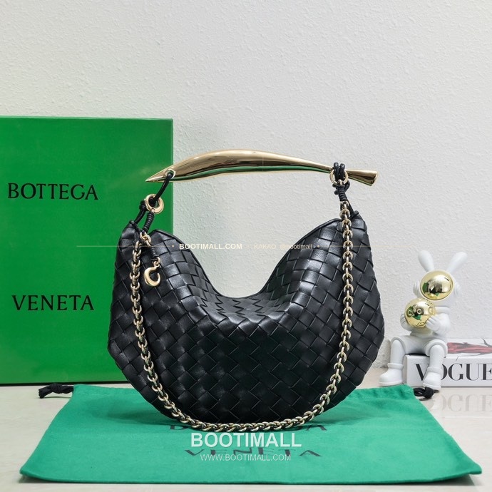 보테가베네타 2024SS 인트레치아토 사르디네 체인 숄더백 Bottega Veneta 2024 SS Intrecciato Sardine Chain Shoulder Bag 6768 33cm 1