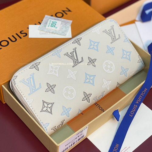 루이비통 지피 월렛 호리즌탈 모노그램 섀도우 레더 네이비 화이트 장지갑 Louis Vuitton Zippy Wallet Horizontal Monogram Shadow Leather Navy White Long Wallet M29777 21cm