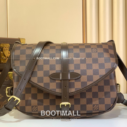 루이비통 소뮤르 미디움 모노그램 캔버스 브라운 숄더백 Louis Vuitton Saumur Medium Monogram Canvas Brown Shoulder Bag M40710 28cm