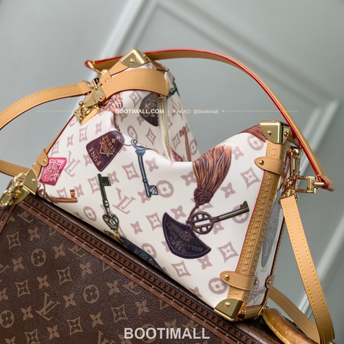 루이비통 사이드 트렁크 라지 모노그램 듄 캔버스 키 패턴 브라운 숄더백 Louis Vuitton Side Trunk Large Monogram Dune Canvas Key Pattern Brown Shoulder Bag M29355 30cm