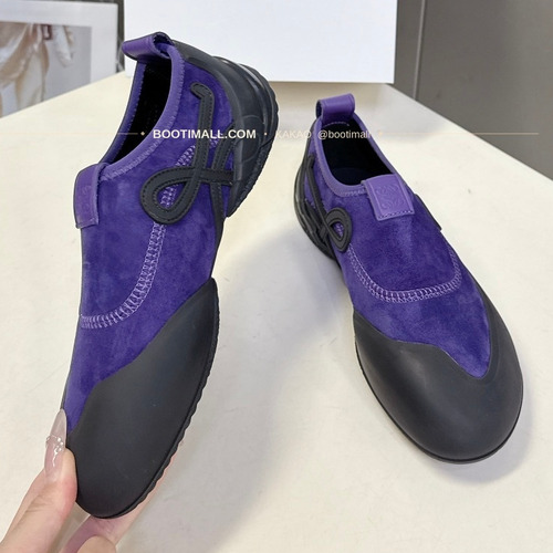 로에베 스웨이드 나일론 아나그램 러버솔 스니커즈 LOEWE Suede Nylon Anagram Rubber Sole Sneakers