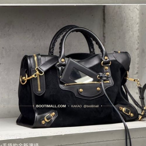 발렌시아가 르시티 레더 태슬 모터 토트백 Balenciaga Le City Leather Tassel Moto Tote Bag 3301 37cm