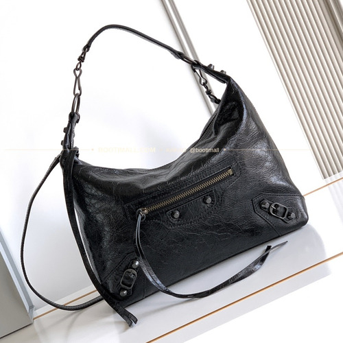 발렌시아가 르시티 레더 태슬 호보 숄더백 Balenciaga Le City Leather Tassel Hobo Shoulder Bag 2029 28cm