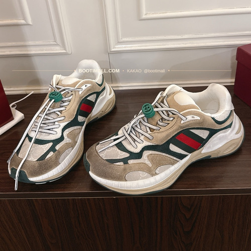 구찌 2.0 소가죽 메쉬 GG리플렉티브 러닝 스니커즈 Gucci 2.0 Leather Mesh GG Reflective Running Sneakers 5cm