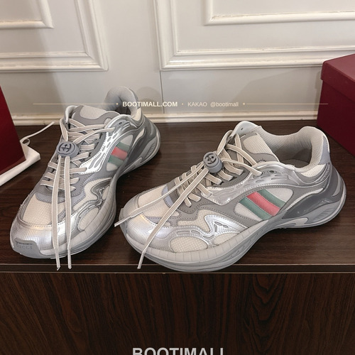 구찌 2.0 소가죽 메쉬 GG리플렉티브 러닝 스니커즈 Gucci 2.0 Leather Mesh GG Reflective Running Sneakers 5cm
