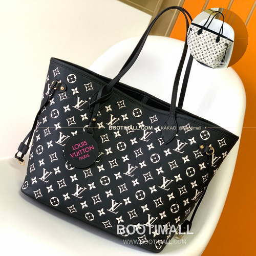 루이비통 모노그램 앙프렝뜨 레더 네버풀 MM 토트백 Louis Vuitton Monogram Empreinte Leather Neverfull MM Tote Bag M46102 31cm