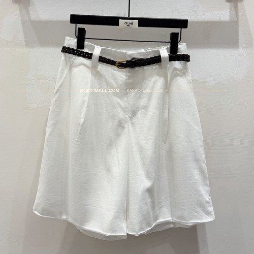 셀린느 2026 린넨 벨티드 루즈핏 숏팬츠 Celine 2026 Linen Belted Loose Fit Shorts