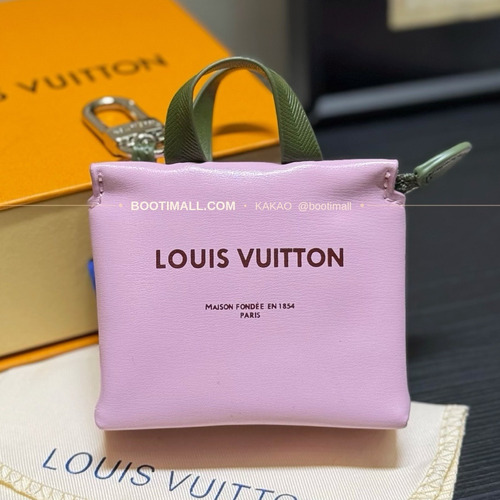 루이비통 Mini Shopper 레더 로고 체인 참 Louis Vuitton Mini Shopper Leather Logo Chain Charm M02699 9cm