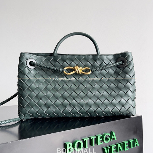 보테가베네타 안디아모 인트레치아토 가로형 숄더백 브라운 Bottega Veneta Andiamo Intrecciato East-West Shoulder Bag 754990 29cm