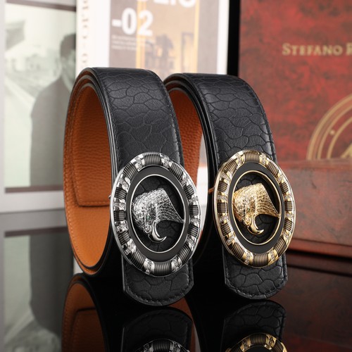 스테판 카프스킨 플레이트 버클 리버서블 벨트 Stephan Calfskin Plate Buckle Reversible Belt 3.8cm