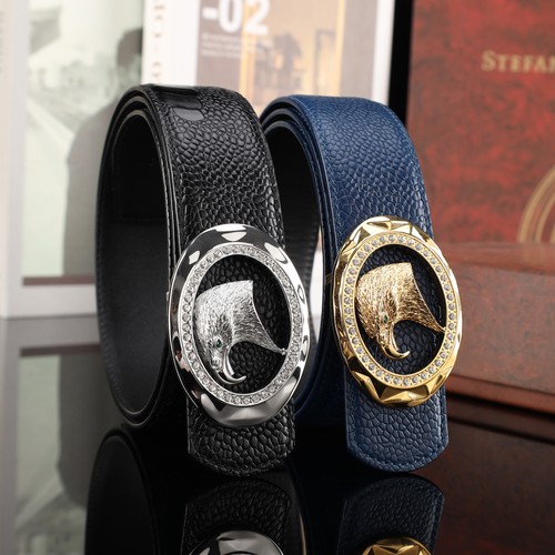 스테판 카프스킨 플레이트 버클 리버서블 벨트 Stephan Calfskin Plate Buckle Reversible Belt 3.8cm
