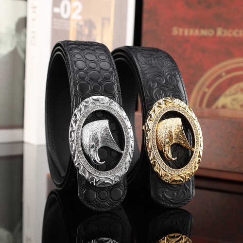 스테판 카프스킨 플레이트 버클 리버서블 벨트 Stephan Calfskin Plate Buckle Reversible Belt 3.8cm