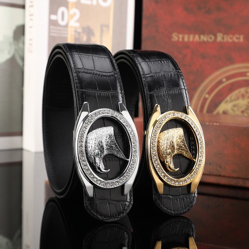 스테판 카프스킨 플레이트 버클 리버서블 벨트 Stephan Calfskin Plate Buckle Reversible Belt 3.8cm