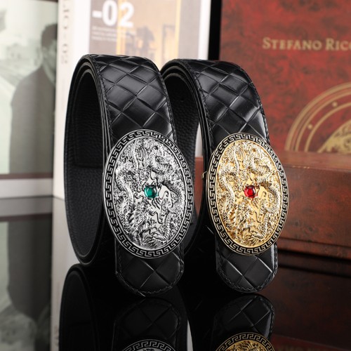 스테판 카프스킨 플레이트 버클 리버서블 벨트 Stephan Calfskin Plate Buckle Reversible Belt 3.8cm