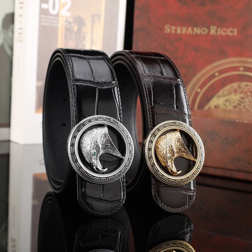 스테판 카프스킨 플레이트 버클 리버서블 벨트 Stephan Calfskin Plate Buckle Reversible Belt 3.8cm