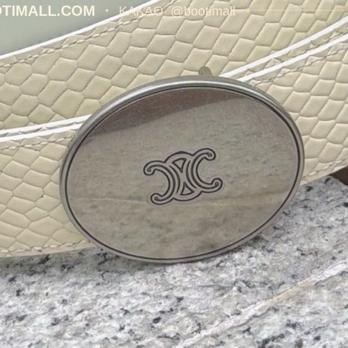 셀린느 카프스킨 로고 플로팅 버클 리버서블 벨트 Celine Calfskin Logo Floating Buckle Reversible Belt 2.5cm