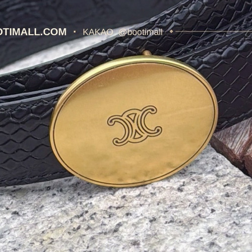 셀린느 카프스킨 로고 플로팅 버클 리버서블 벨트 Celine Calfskin Logo Floating Buckle Reversible Belt 2.5cm
