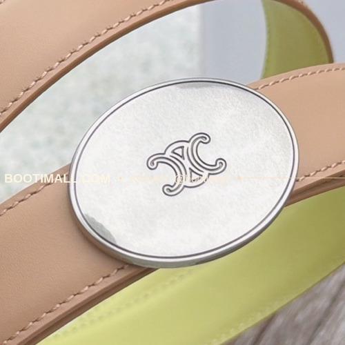 셀린느 카프스킨 로고 플로팅 버클 리버서블 벨트 Celine Calfskin Logo Floating Buckle Reversible Belt 2.5cm