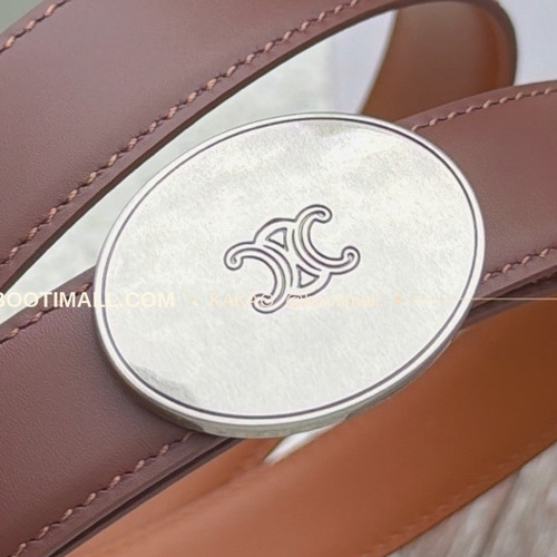 셀린느 카프스킨 로고 플로팅 버클 리버서블 벨트 Celine Calfskin Logo Floating Buckle Reversible Belt 2.5cm