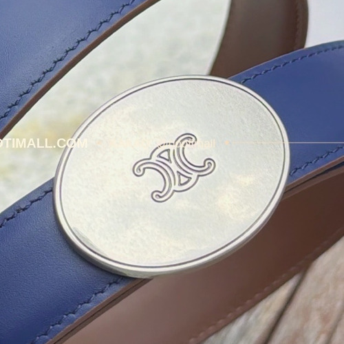 셀린느 카프스킨 로고 플로팅 버클 리버서블 벨트 Celine Calfskin Logo Floating Buckle Reversible Belt 2.5cm